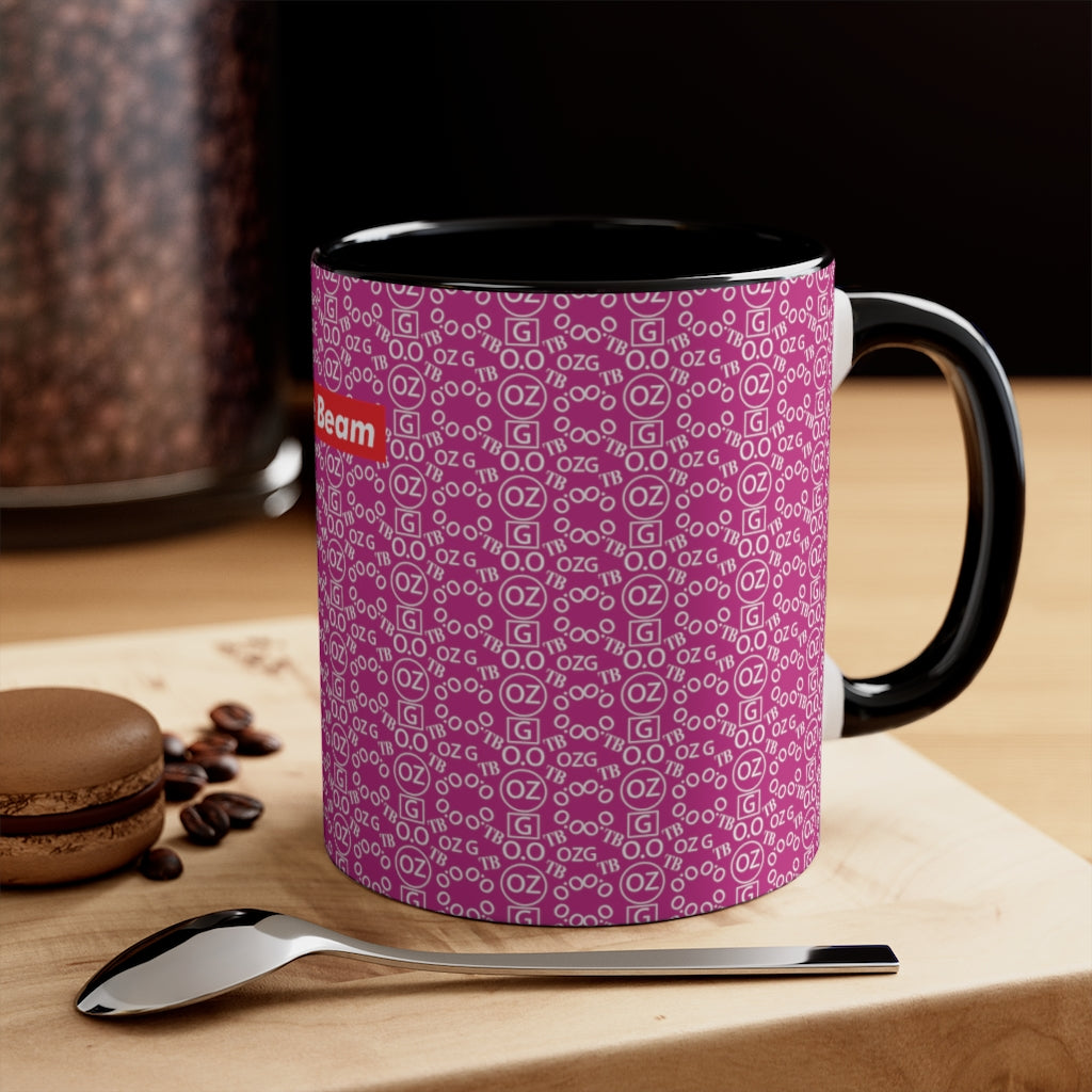 Pink Triple Beam Accent Mug