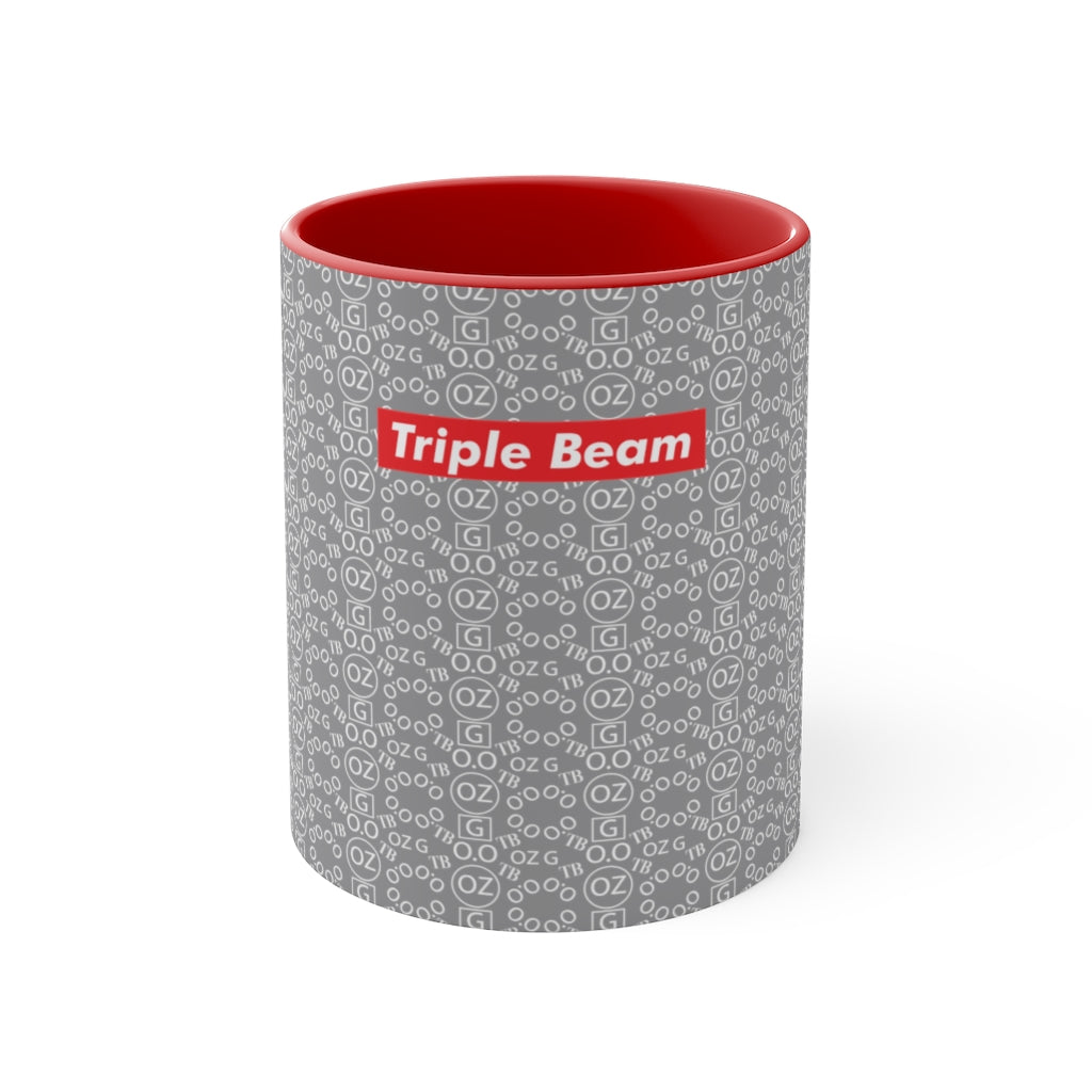 Grey Triple Beam Accent Mug