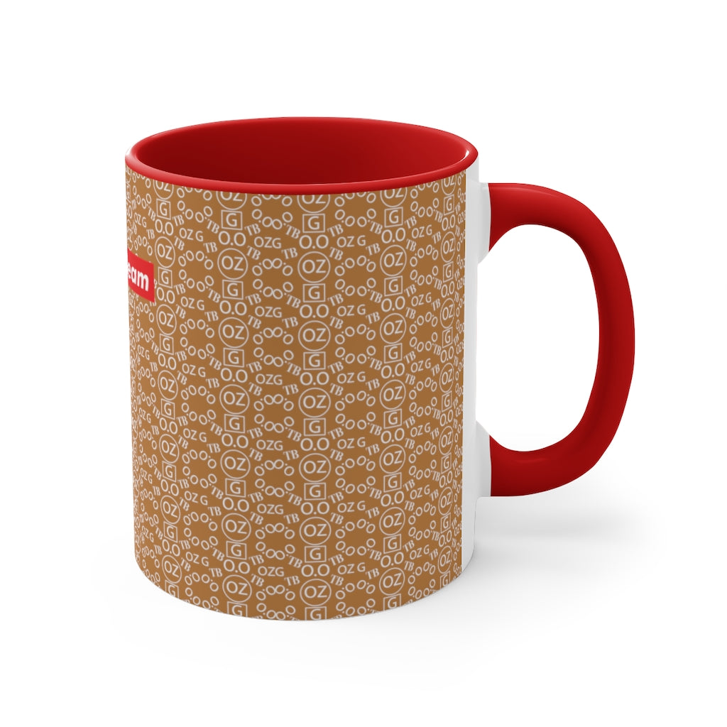 Light Brown Triple Beam Accent Mug