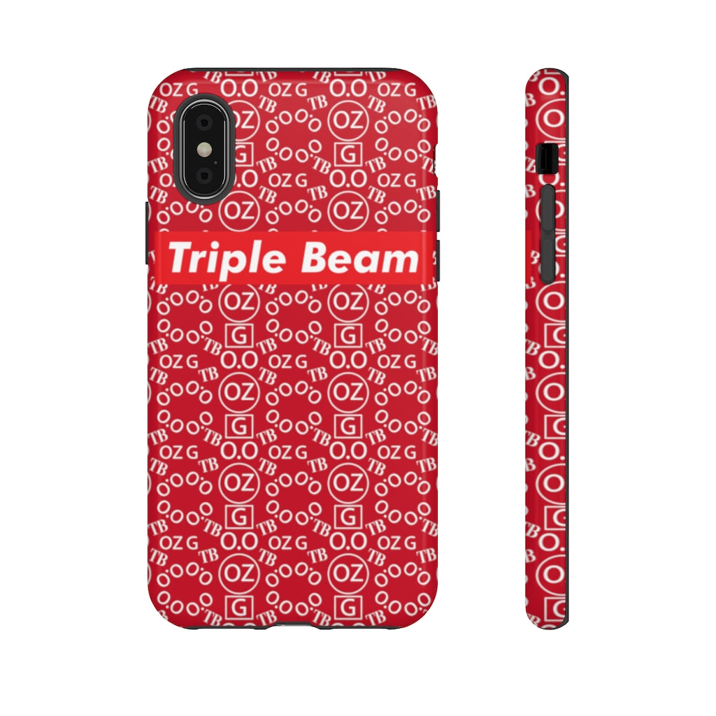 Dark Red Triple Beam Tough Cases