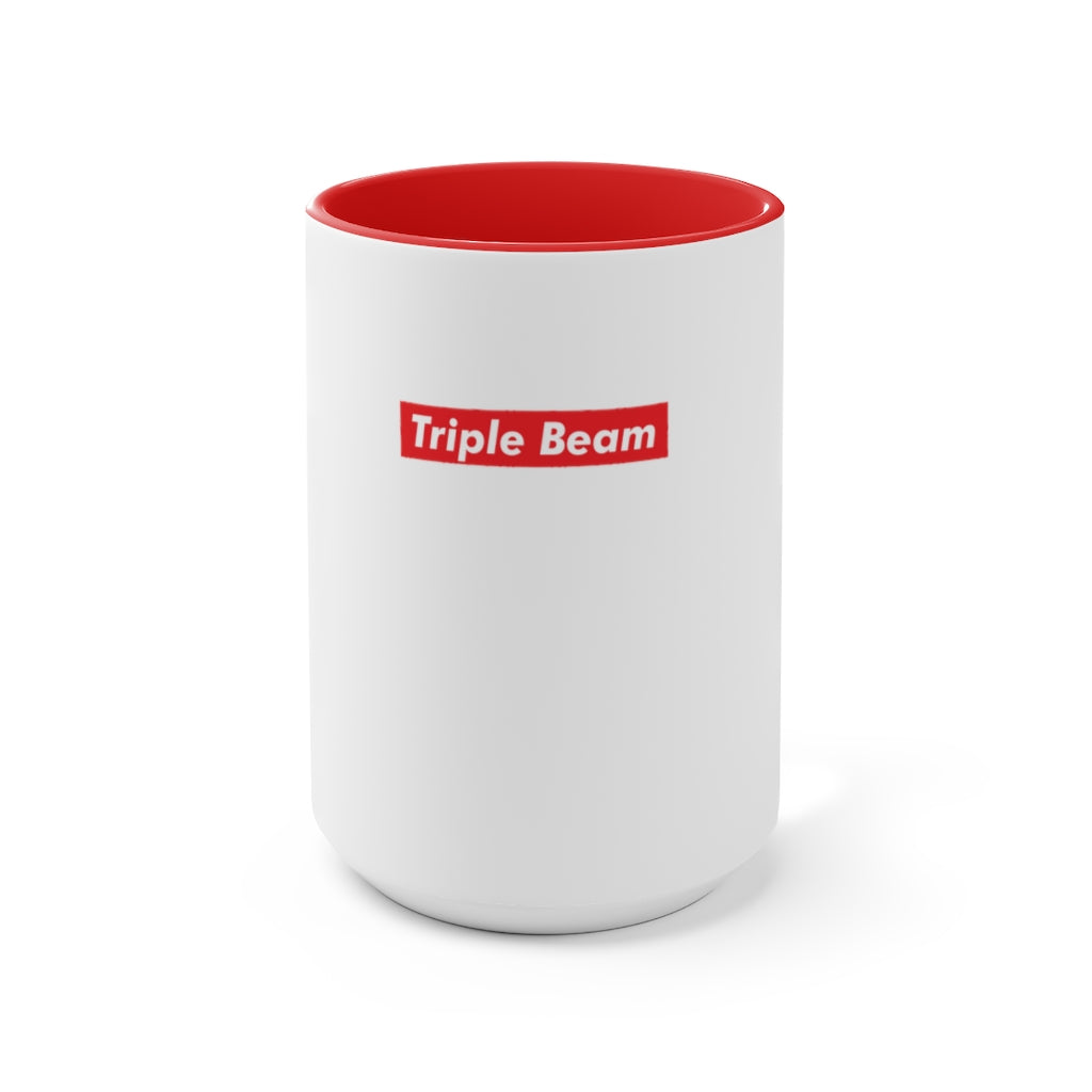 White Triple Beam Accent Mug