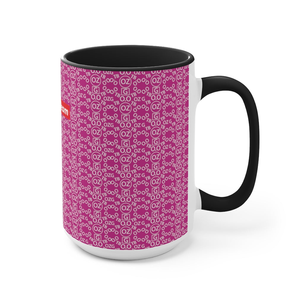 Pink Triple Beam Accent Mug