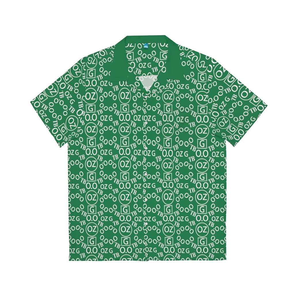 Dark Green Triple Beam Men's Hawaiian Shirt