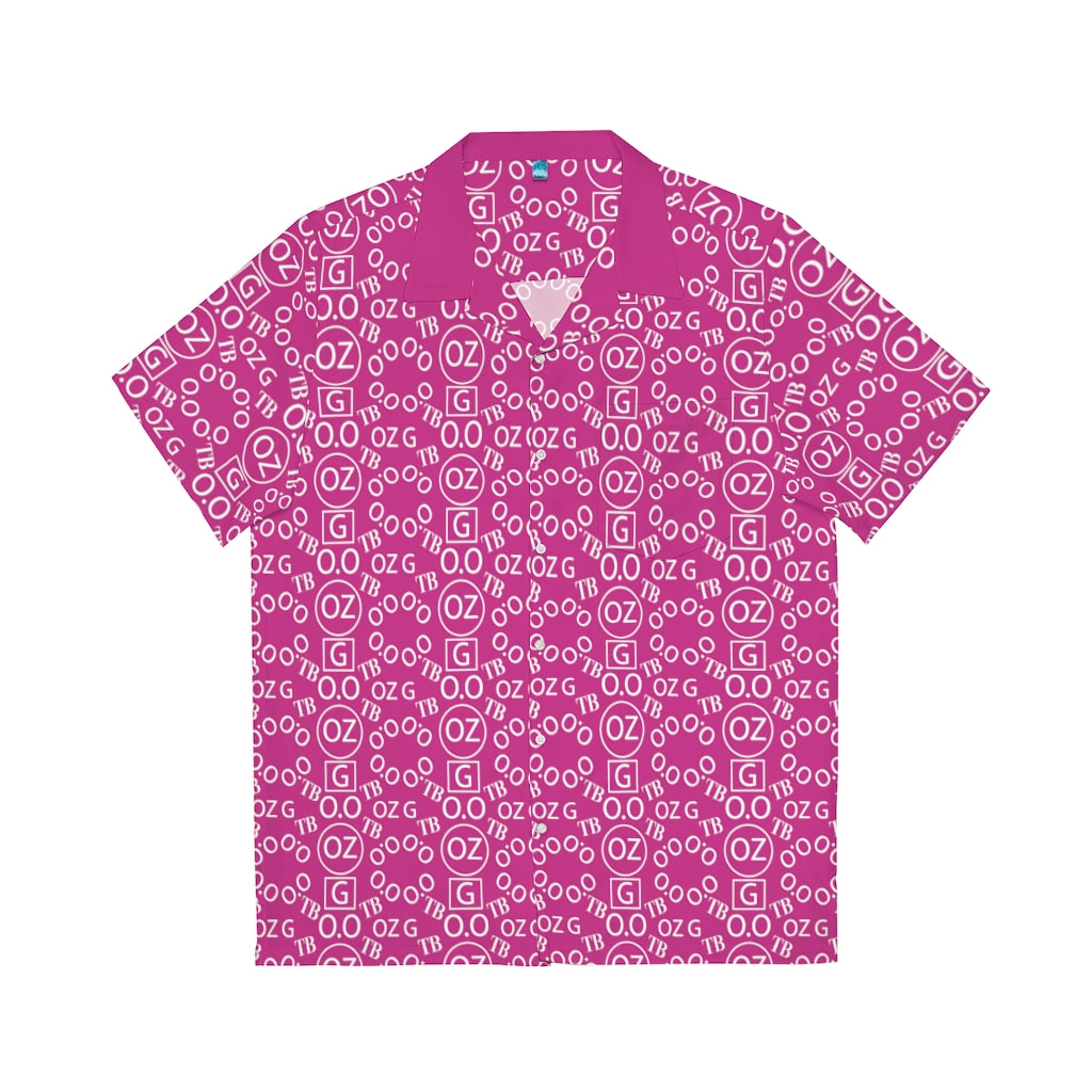 Pink Triple Beam Men's Hawaiian Shirt