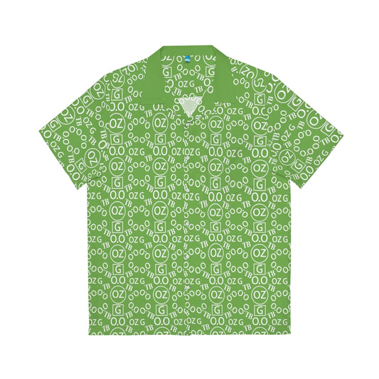 Green Triple Beam Men's Hawaiian Shirt