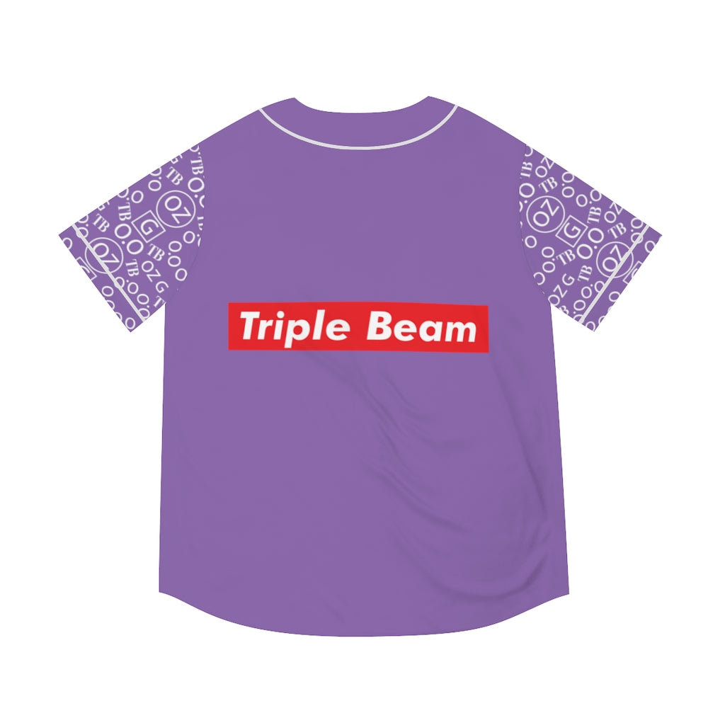 Light Purple Triple Beam Men's Baseball Jersey