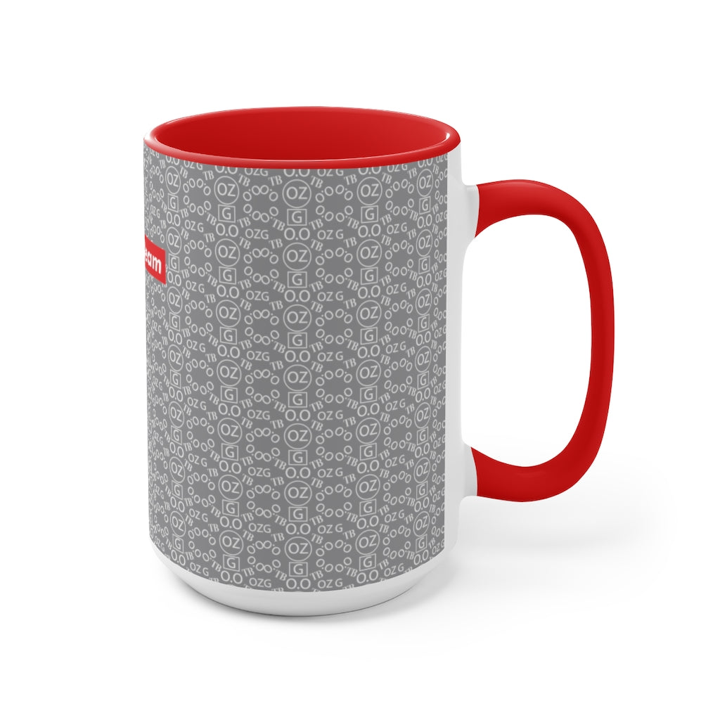 Grey Triple Beam Accent Mug