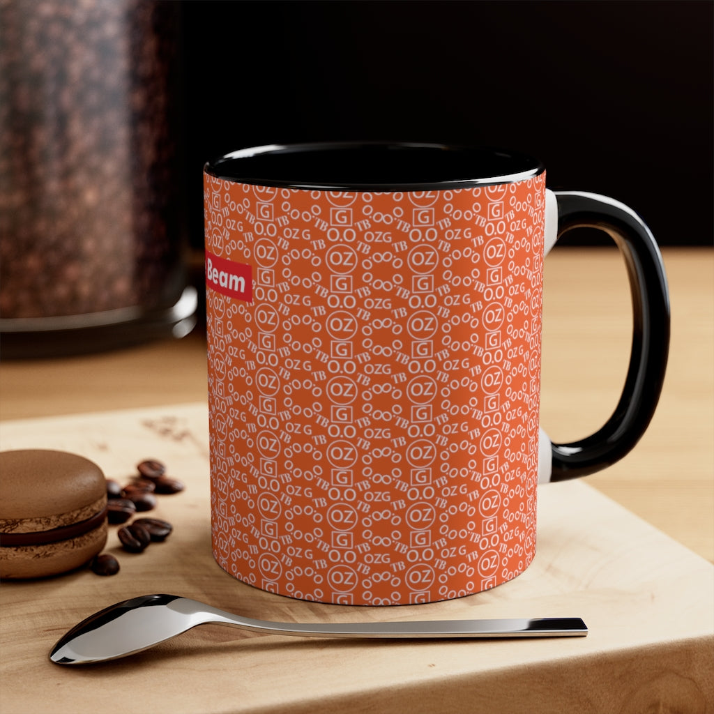 Orange Triple Beam Accent Mug