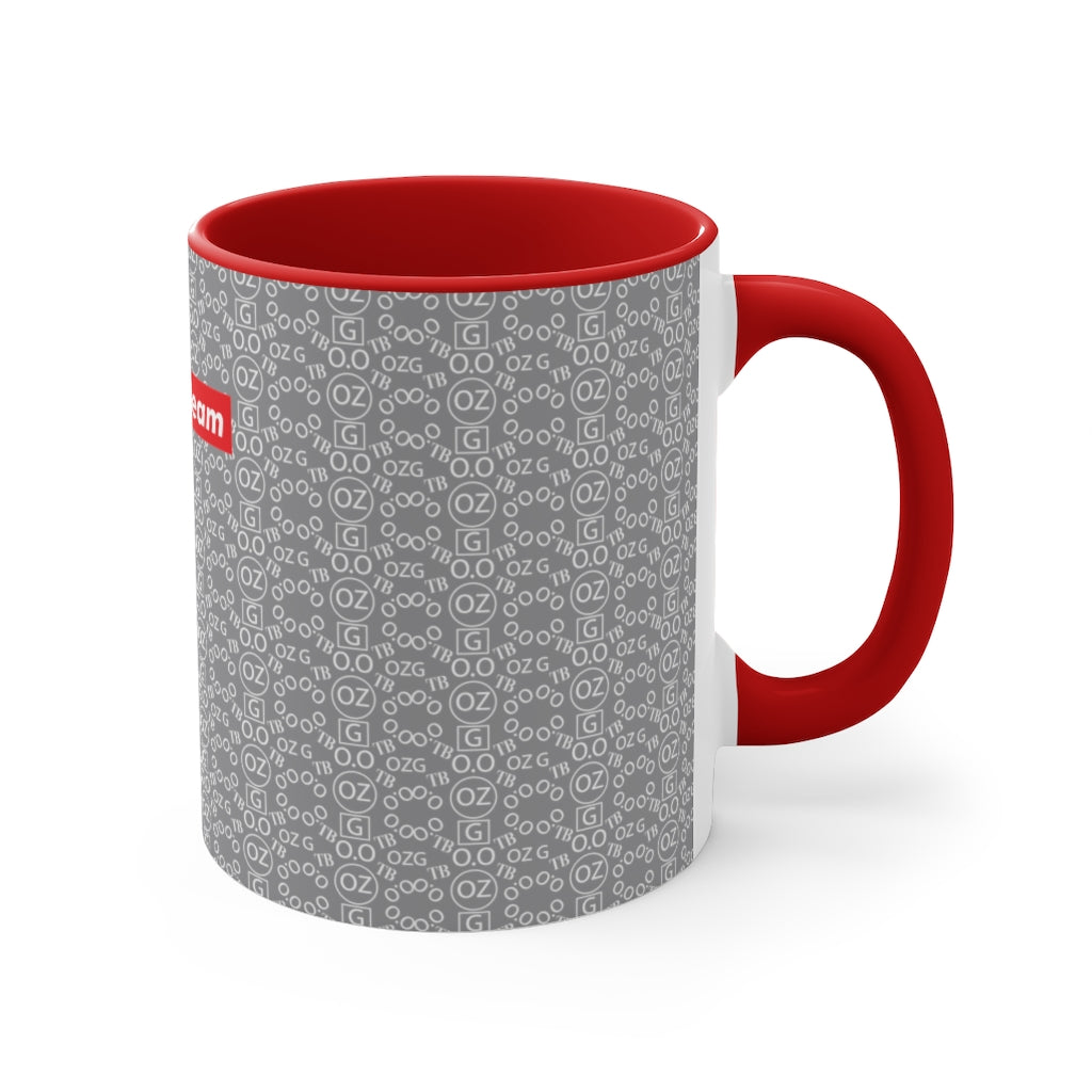 Grey Triple Beam Accent Mug