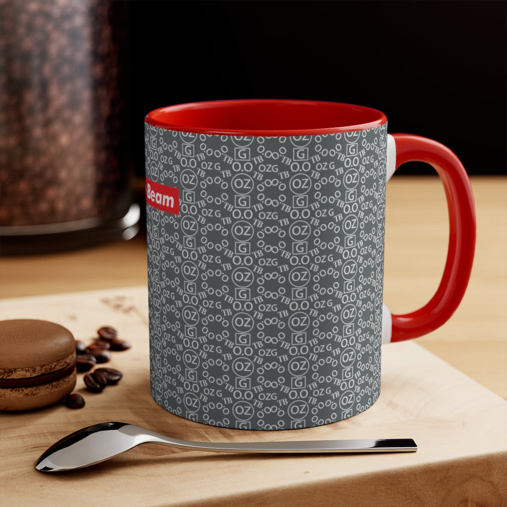 Dark Grey Triple Beam Accent Mug