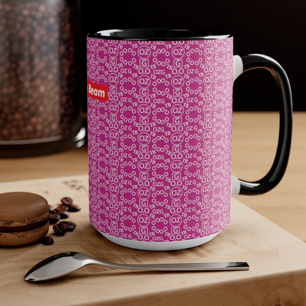 Pink Triple Beam Accent Mug