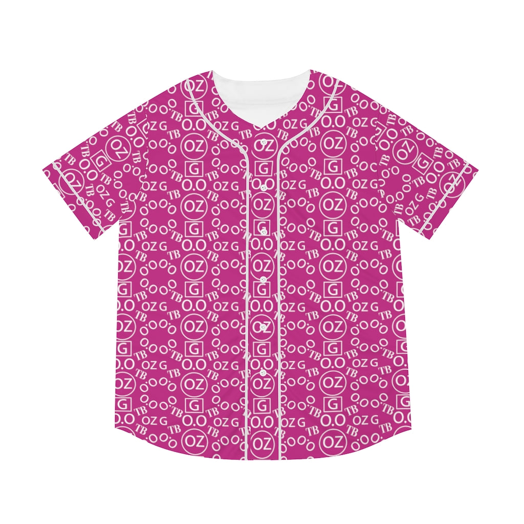 Pink Triple Beam Men's Baseball Jersey