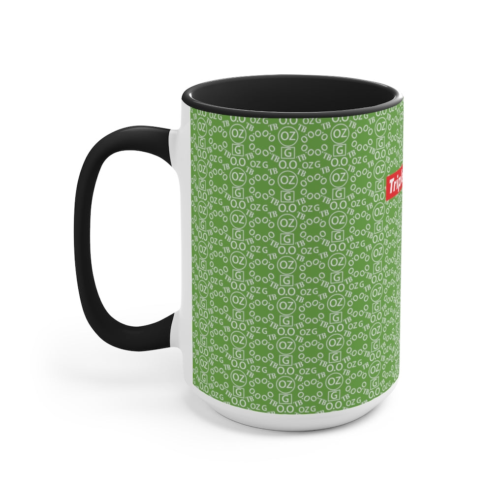 Green Triple Beam Accent Mug