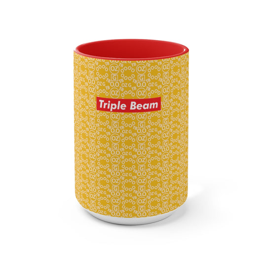 Yellow Triple Beam Accent Mug