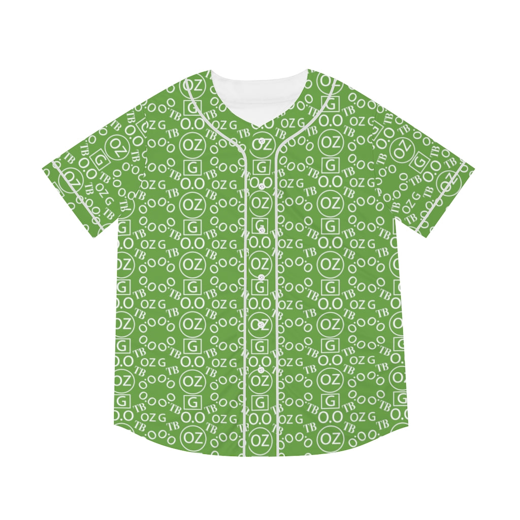 Green Triple Beam Men's Baseball Jersey