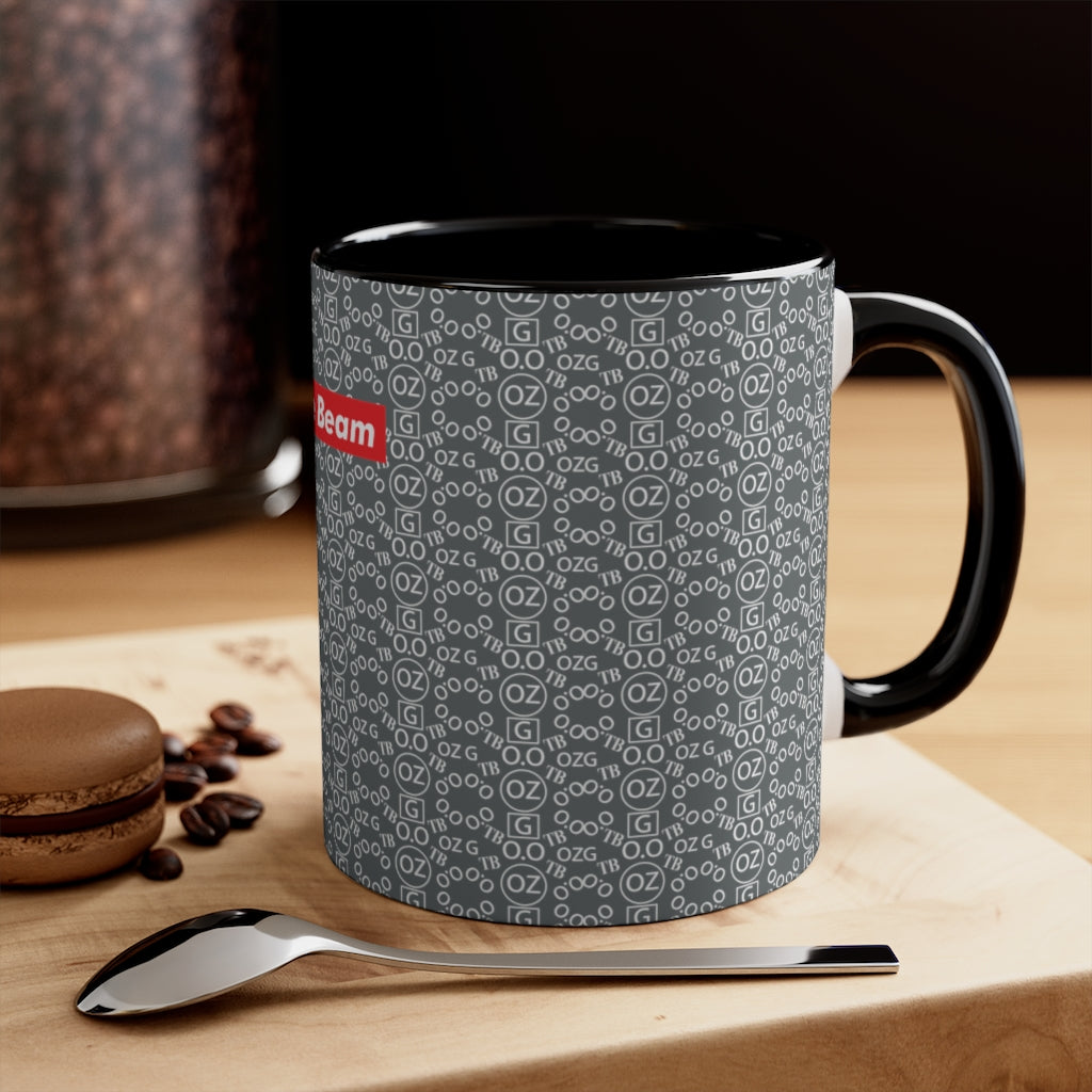 Dark Grey Triple Beam Accent Mug