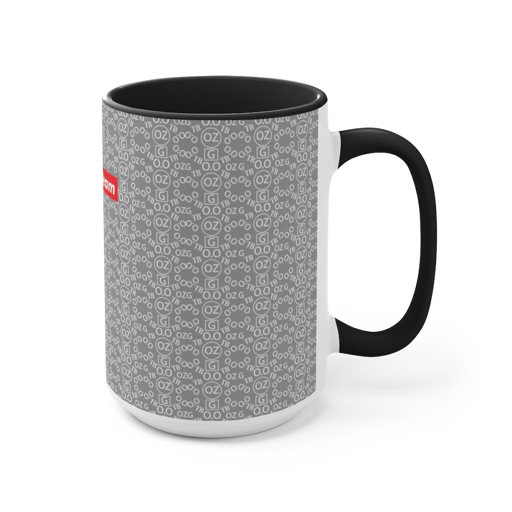 Grey Triple Beam Accent Mug