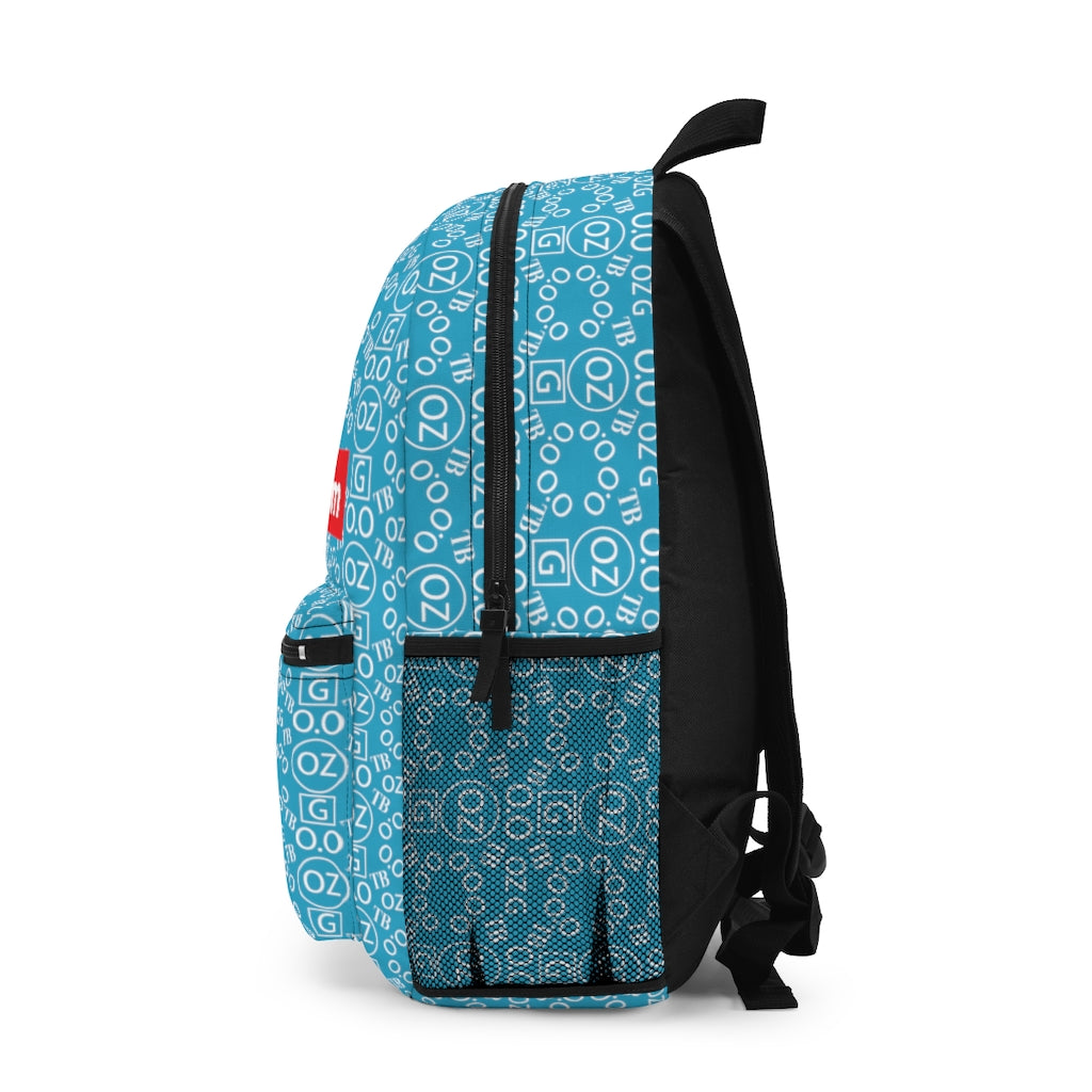 Turquoise Triple Beam Backpack