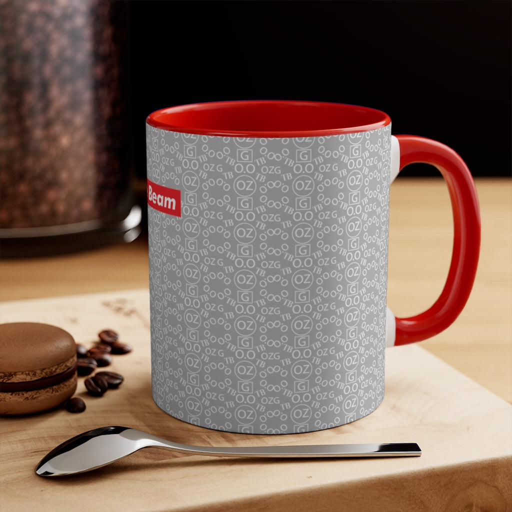 Light Grey Triple Beam Accent Mug