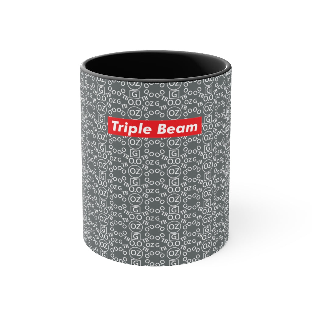 Dark Grey Triple Beam Accent Mug