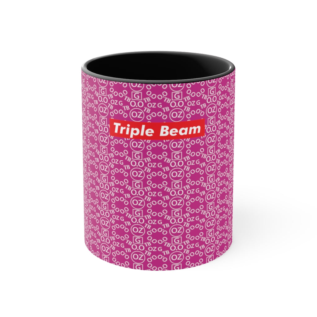 Pink Triple Beam Accent Mug