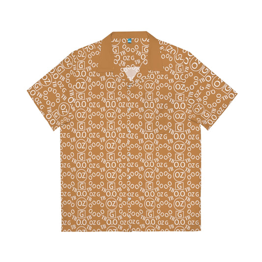 Light Brown Triple Beam Men's Hawaiian Shirt