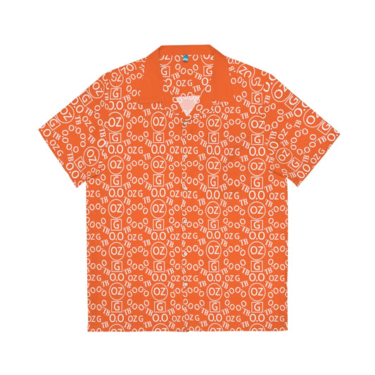 Orange Triple Beam Men's Hawaiian Shirt