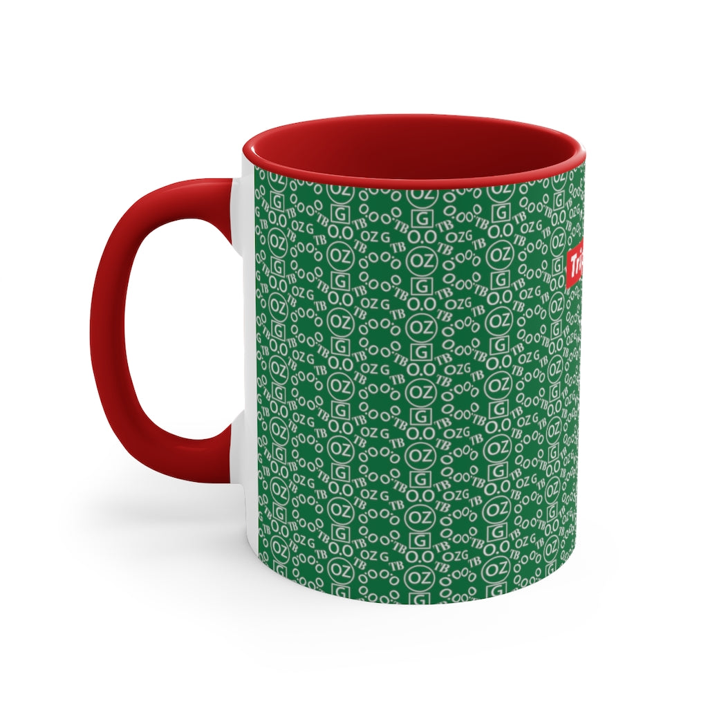 Dark Green Triple Beam Accent Mug