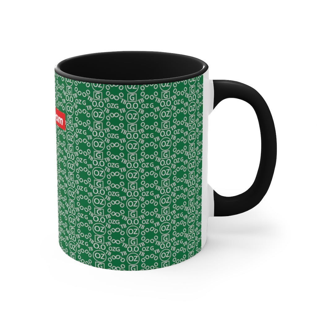 Dark Green Triple Beam Accent Mug