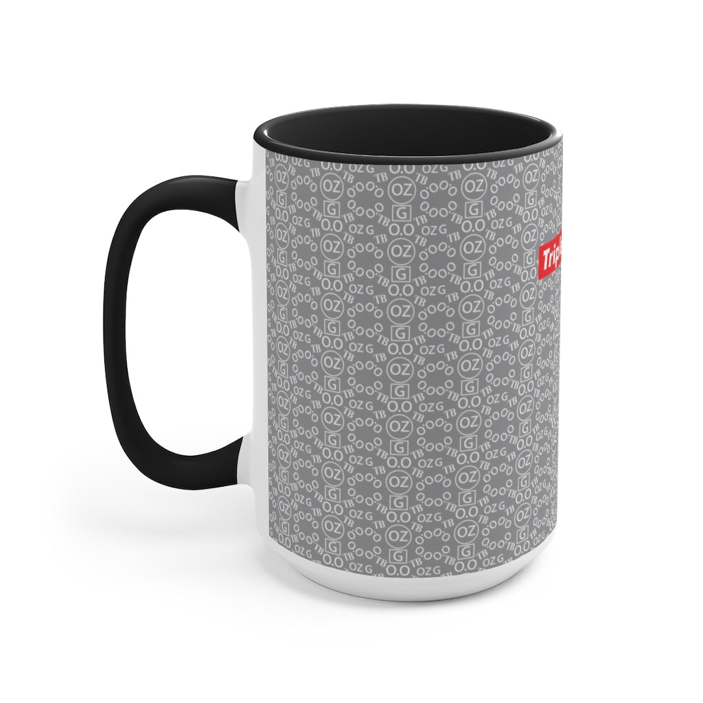 Grey Triple Beam Accent Mug