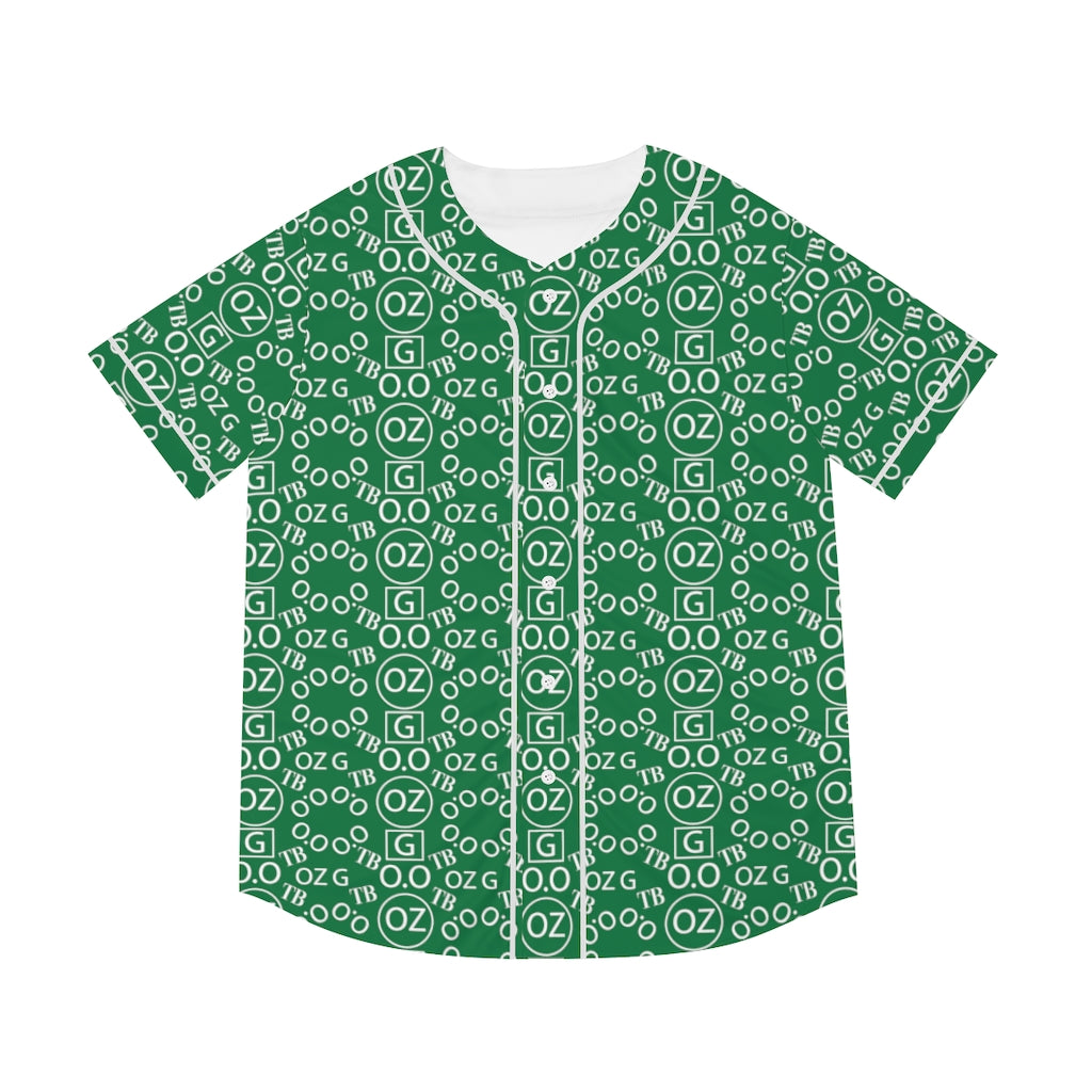 Dark Green Triple Beam Men's Baseball Jersey