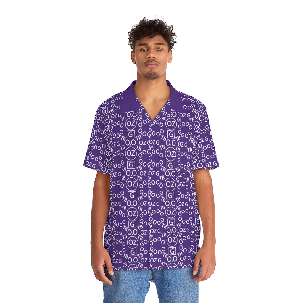 Purple Triple Beam Men's Hawaiian Shirt