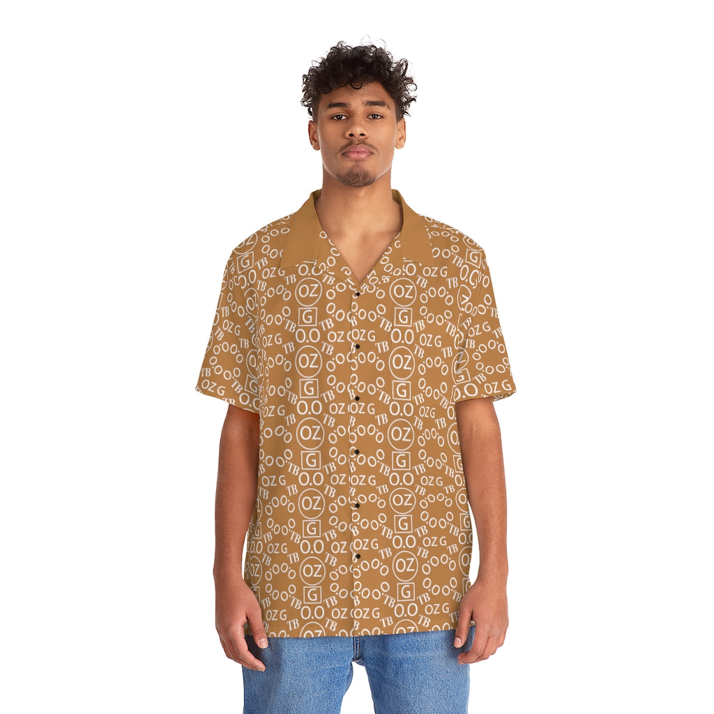 Light Brown Triple Beam Men's Hawaiian Shirt