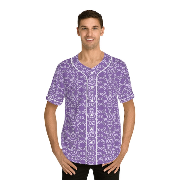 Light Purple Triple Beam Men's Baseball Jersey