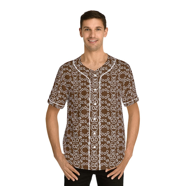 Brown Triple Beam Men's Baseball Jersey