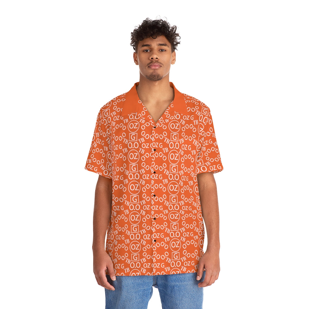 Orange Triple Beam Men's Hawaiian Shirt