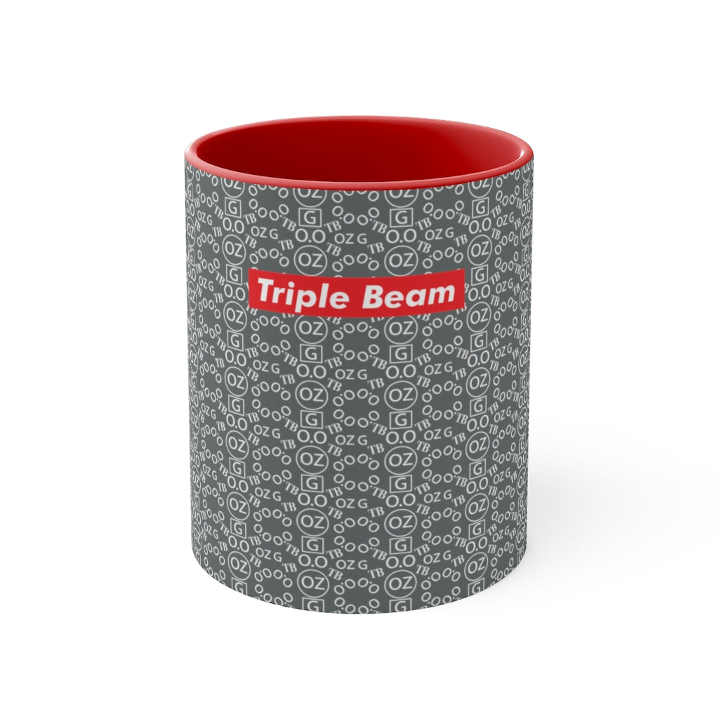 Dark Grey Triple Beam Accent Mug