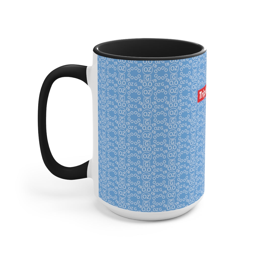 Light Blue Triple Beam Accent Mug