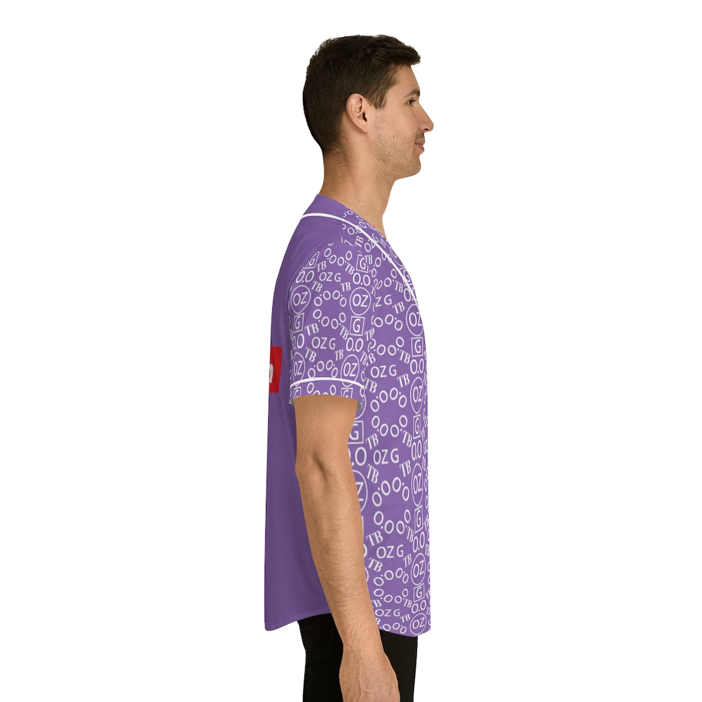 Light Purple Triple Beam Men's Baseball Jersey