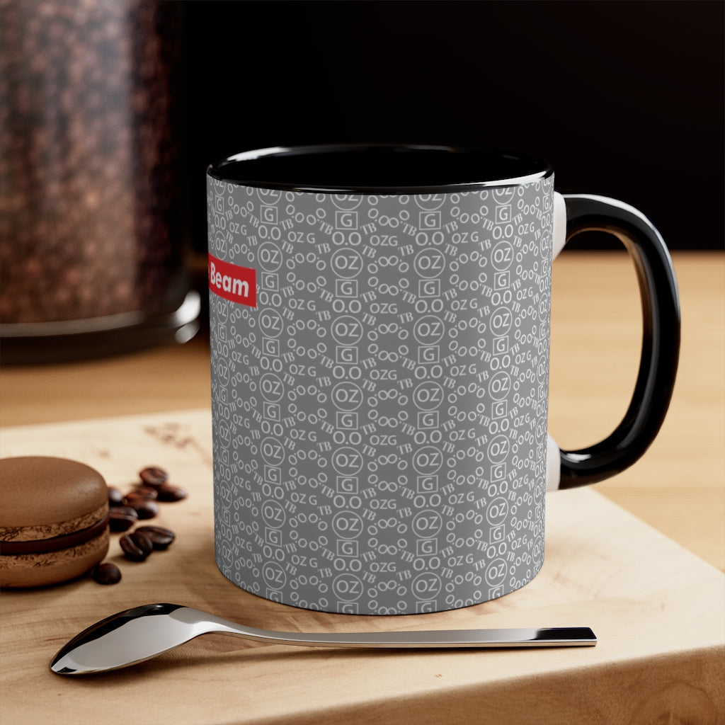 Grey Triple Beam Accent Mug