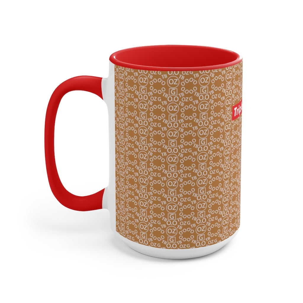 Light Brown Triple Beam Accent Mug