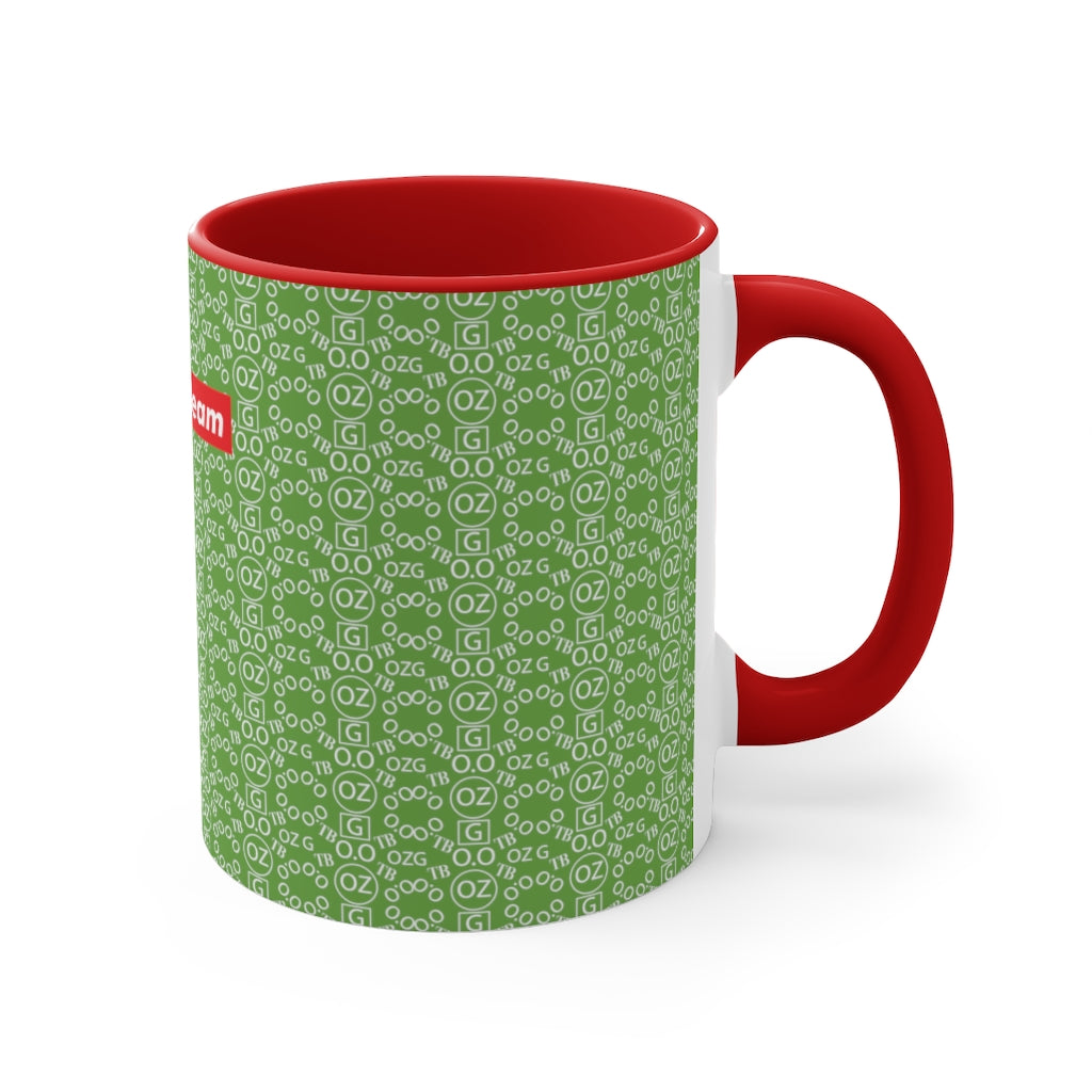 Green Triple Beam Accent Mug