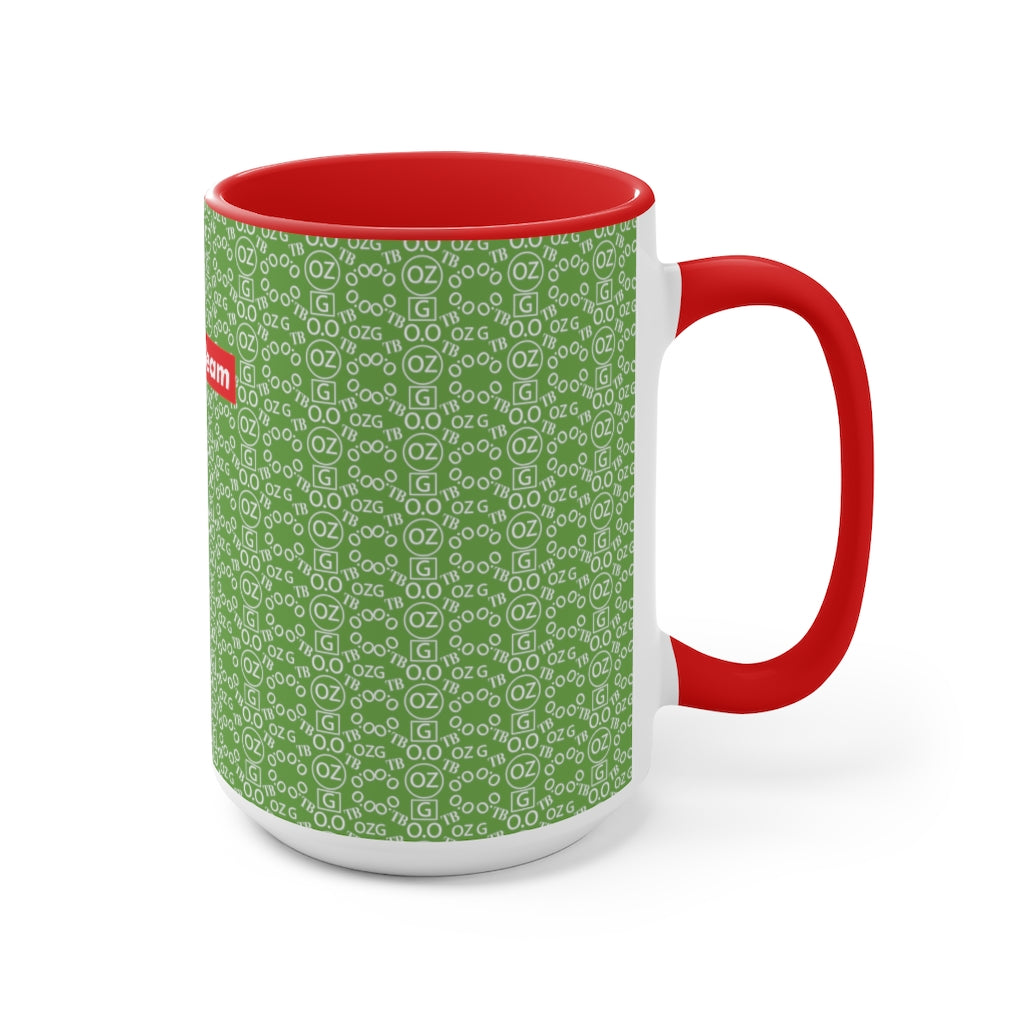 Green Triple Beam Accent Mug