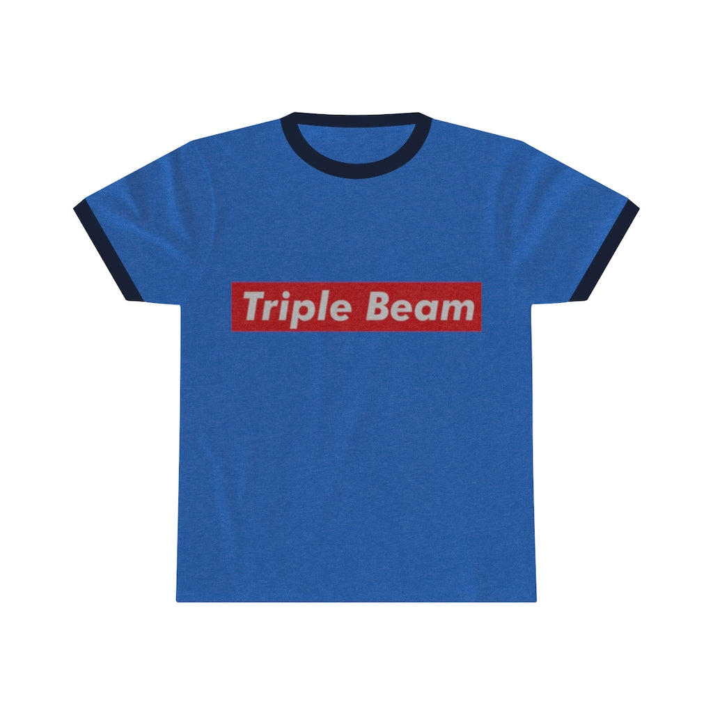 Triple Beam Unisex Ringer Tee