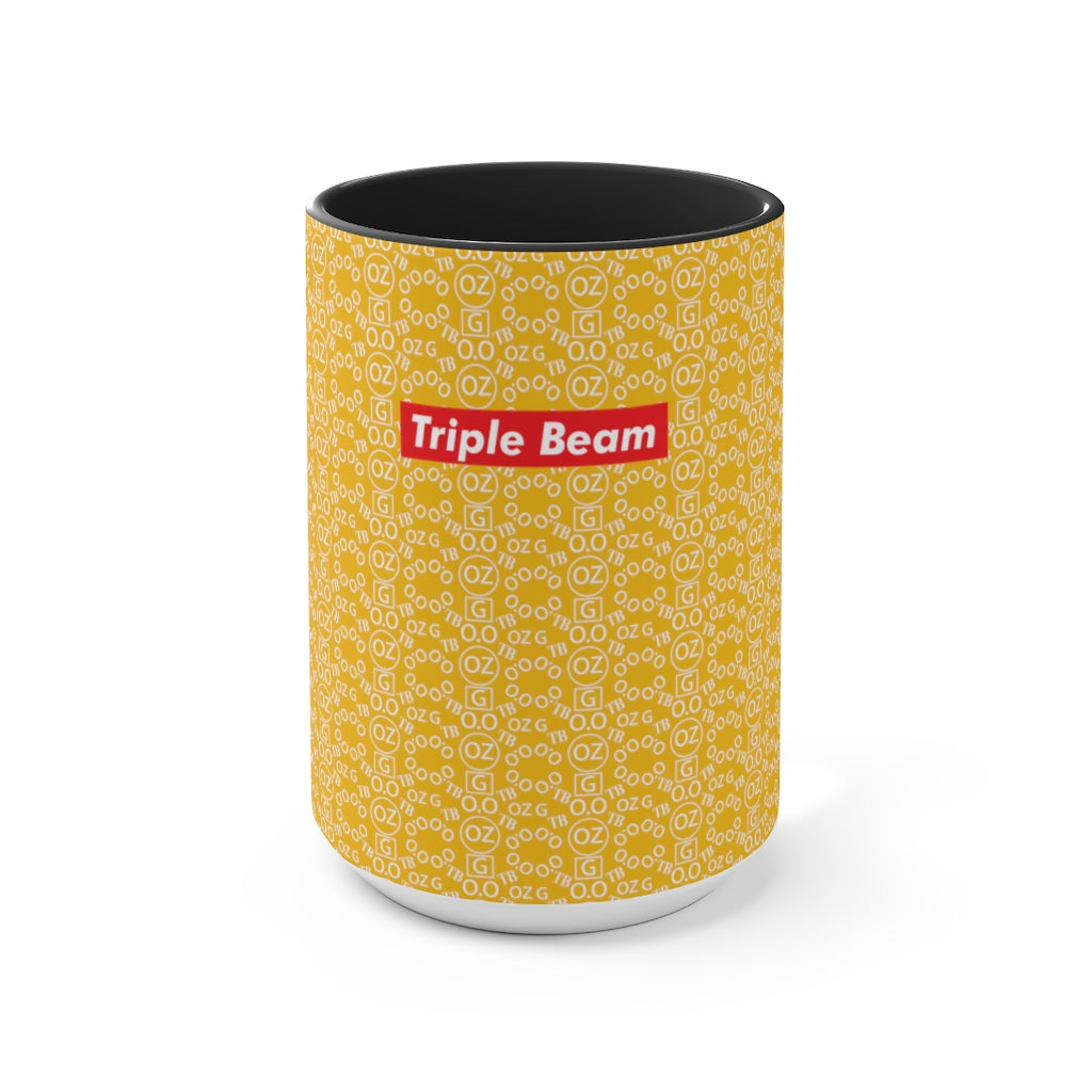 Yellow Triple Beam Accent Mug