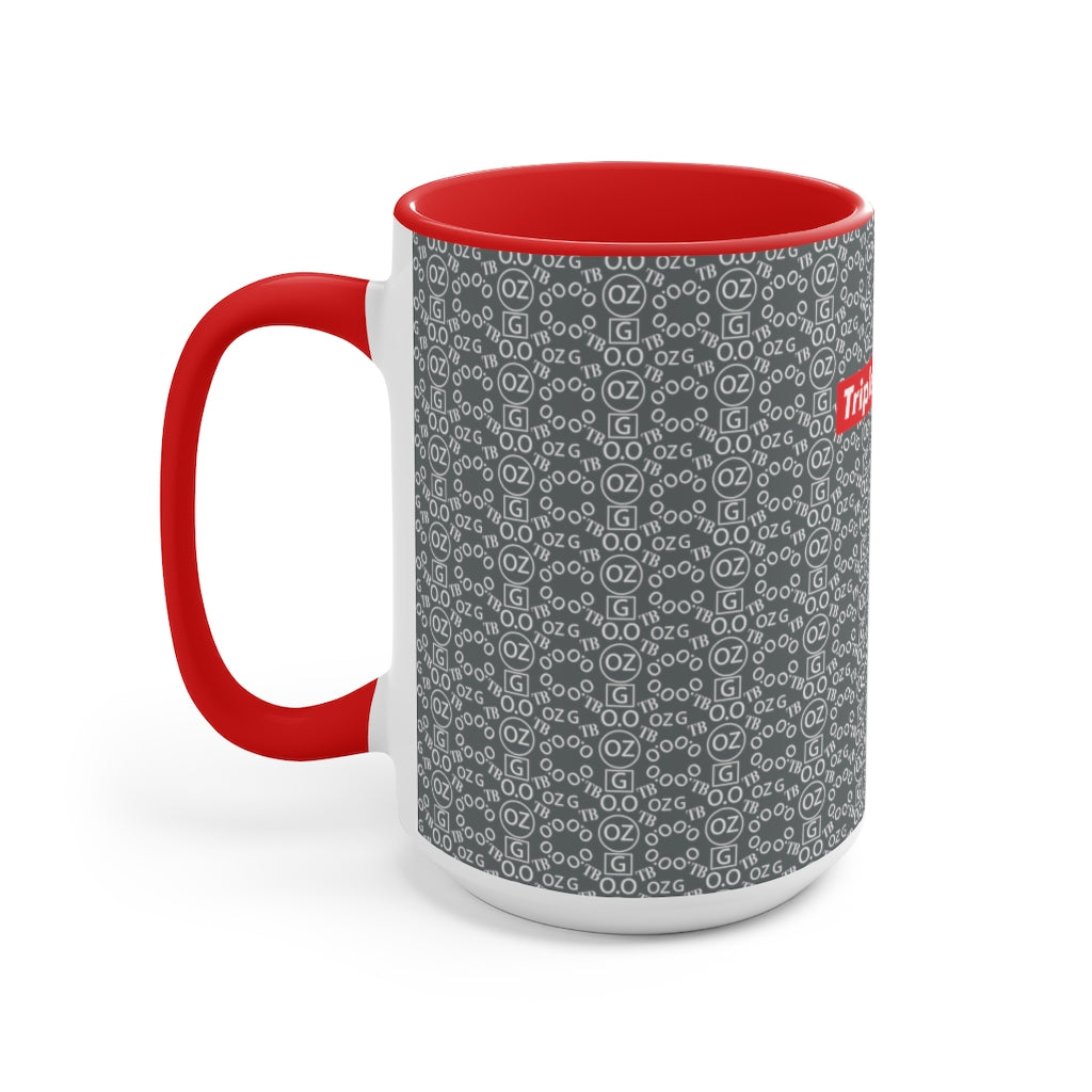 Dark Grey Triple Beam Accent Mug