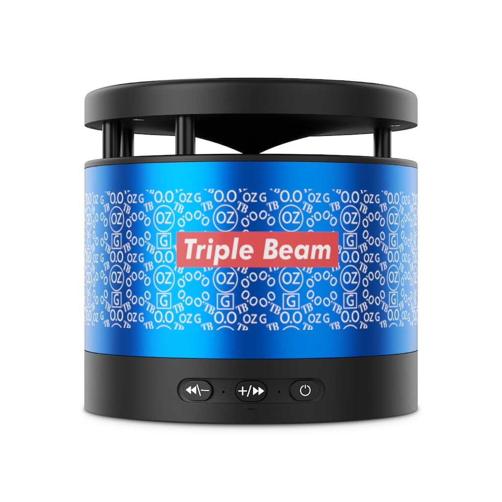 Triple Beam Black Or Royal Blue Metal Bluetooth Speaker and Wireless Charging Pad