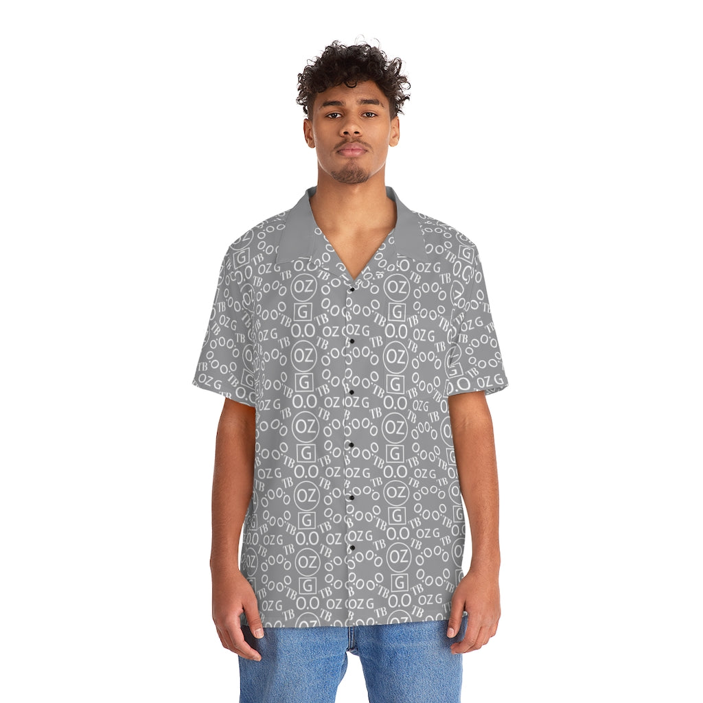 Grey Triple Beam Men's Hawaiian Shirt