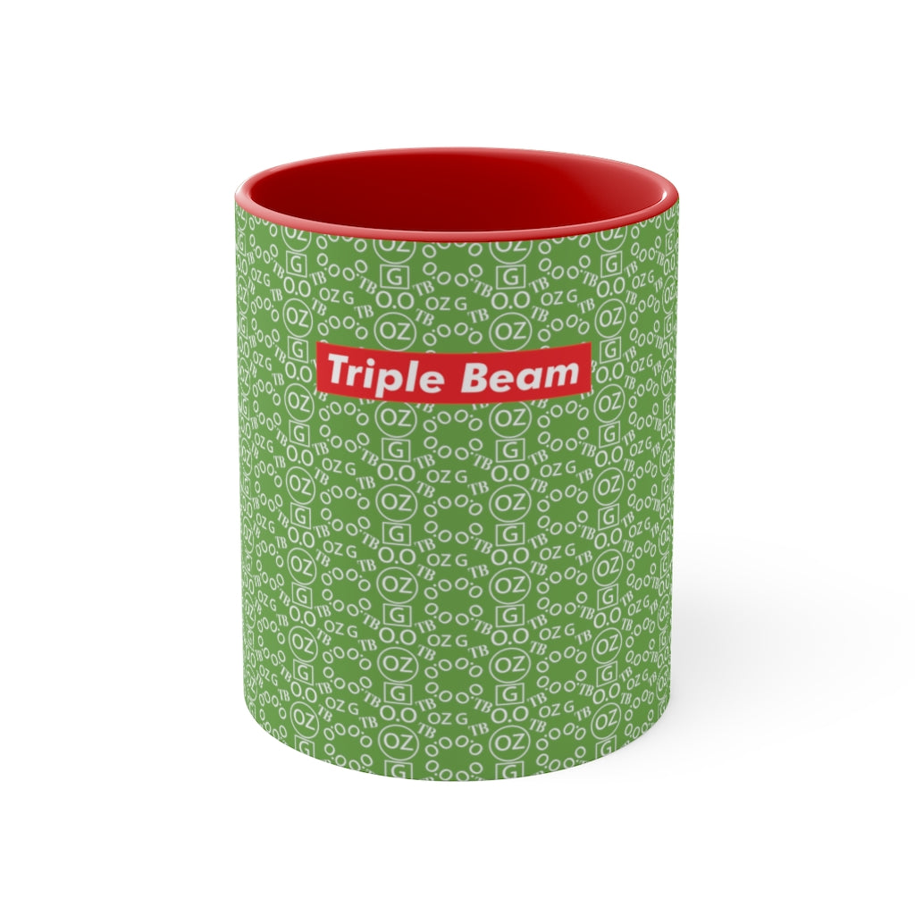 Green Triple Beam Accent Mug