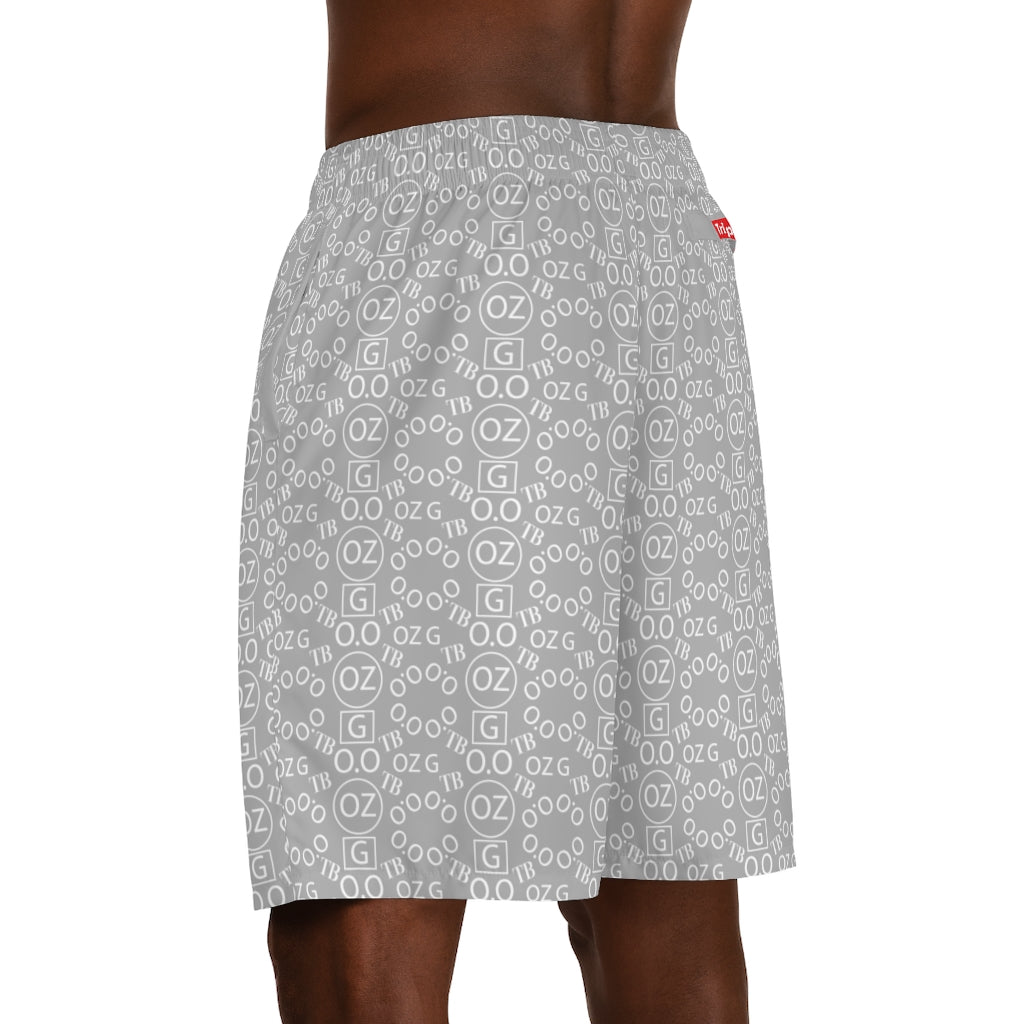 Light Grey Triple Beam Men's Jogger Shorts